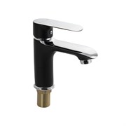 Смеситель на раковину, шаровый, комбинированный, с чёрной эмалью