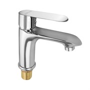 Смеситель на раковину, шаровый, хромированный