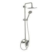 Смеситель + стойка душевая "тропический душ", с двумя лейками, из нержавеющей стали марки 304