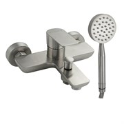 Смеситель в ванную, короткий излив, литой корпус, шаровый из нержавеющей стали марки 304