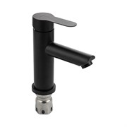 Смеситель на раковину, литой корпус ЧЁРНЫЙ, из нержавеющей стали марки 304