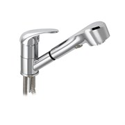 Смеситель кухонный вытяжной, шаровый, корпус 40 мм