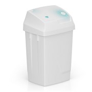 Мусорное ведро с крышкой TTS Lindy Swing белое, 12 л