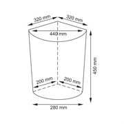 Vils WB-560-M Плетеная корзина для белья с крышкой