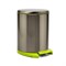 Урна для мусора Soft close плавное опускание крышки (6 литров) зеленая-хром - фото 16678