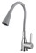 Смеситель для кухни из нержавеющей стали с гибким силиконовым изливом (серый) - фото 32607