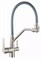 Смеситель для кухни с подключением фильтра питьевой воды с силиконовым изливом H159317,  сатин и  серый - фото 32711
