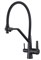 Смеситель для кухни с подключением фильтра питьевой воды D159317-A,  чёрный с силиконовым носиком - фото 32730