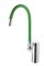 Смеситель для кухни с силиконовым изливом  D157315-5,  зелёный и  хром - фото 32831