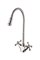 Смеситель для кухни  с гибким поворотным изливом  D156810-Q,  хром - фото 32856
