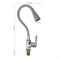 Смеситель для кухни с гибким изливом, шаровый, СЕРЫЙ излив с конусным двухрежимным аэратором, корпус ХРОМ. - фото 39190