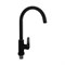 Смеситель для кухни , боковой, С- образный излив , из алюминия, шаровый, цвет ЧЕРНЫЙ . - фото 39423