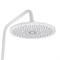 Смеситель + стойка душевая "тропический душ" с двумя лейками, корпус АБС пластик, цвет БЕЛЫЙ. - фото 39474