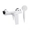 Смеситель в ДУШ, шаровый, из высокопрочного АБС пластика, ПРЕМИУМ, цвет БЕЛЫЙ. - фото 39628