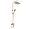 Смеситель + стойка душевая "тропический душ" с двумя лейками под состаренную БРОНЗУ - фото 39996