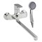 Смеситель в ванную, длинный излив, шаровый, с дивертором на корпусе, хромированный - фото 40061
