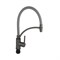 Смеситель для кухни, гибкий тёмно-серый излив с фиксацией, корпус из нержавеющей стали марки SUS 304, цвет ГРАФИТ. - фото 40287