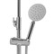 Смеситель + стойка душевая "тропический душ" с двумя круглыми лейками, латунный корпус, цвет ХРОМ. - фото 40837