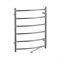 Полотенцесушитель электрический, КЛАССИК, ПРЕМИУМ, ДУГА, 700 х 530 х 80 мм, на 6 перекладин с сухим ТЭНом, 60 W, 220-230 В, 50-60 Гц, t - 50°С, из нержавеющей стали - фото 41742