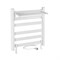 Полотенцесушитель электрический, ЛЕСЕНКА с ПОЛКОЙ, 500 х 600 х 270 мм, 5 плоских перекладин, 135 W, из алюминия, цвет БЕЛЫЙ. - фото 41787