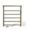 Полотенцесушитель электрический, с сенсорным управлением, с таймером до 24 часов, температура нагрева 35 - 70° С, лесенка 5 перекладин, с полкой, 530 х 620 х 295 мм, из нержавеющей стали, цвет матовое ЗОЛОТО. - фото 41871